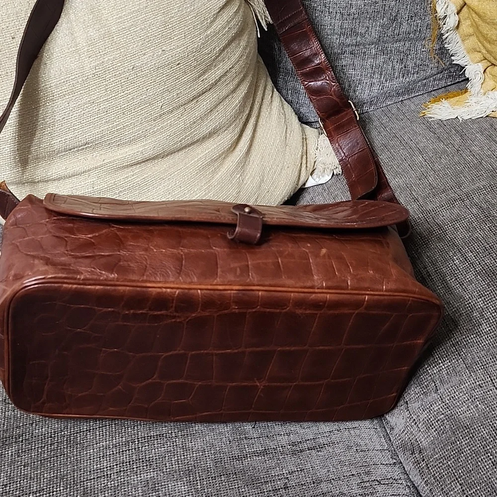 Mulberry Brown Leather Shoulder Bag Vintage Rare Luxury Made In England Xl